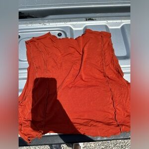 Bright orange tank top